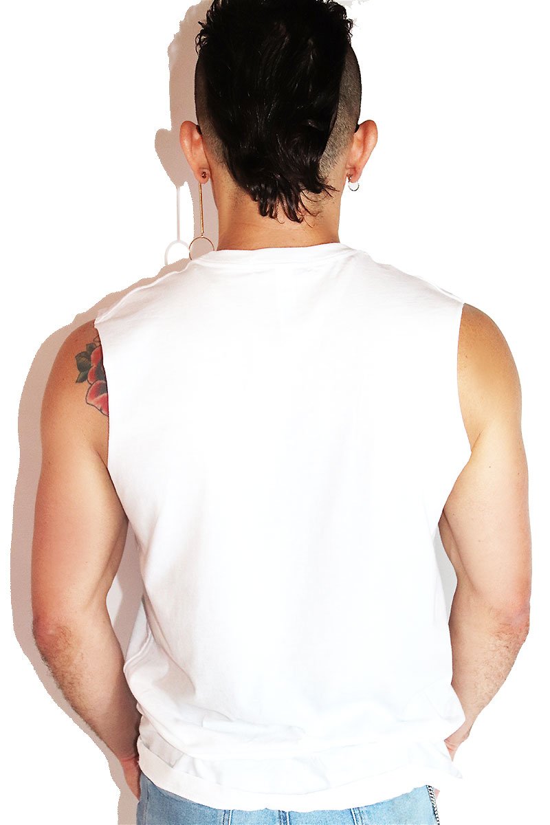 Headless Torso Sleveless Tee- White