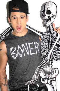 Boner Sleeveless Tee- Dark Charcoal