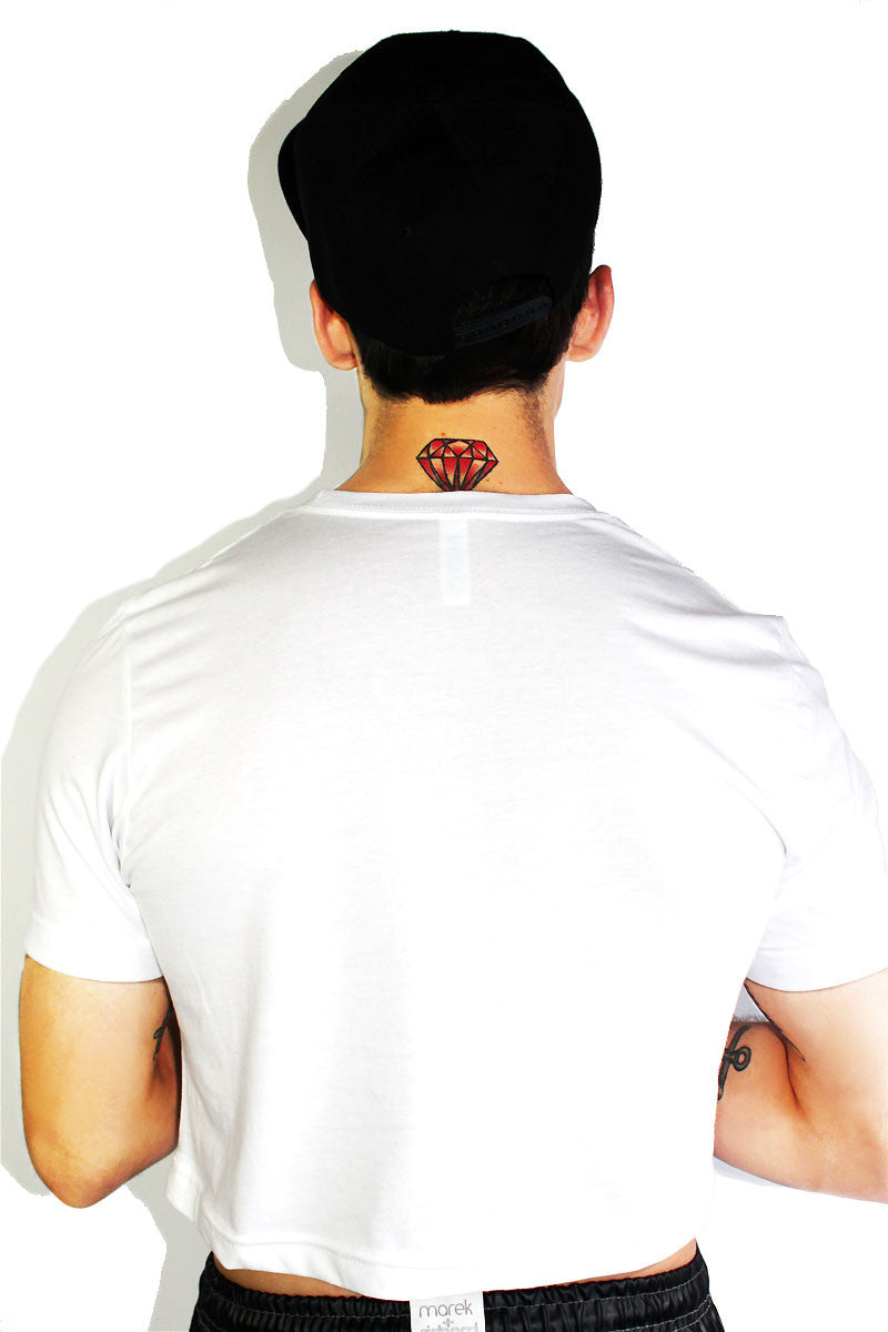 Boner Alert Crop Tee- White