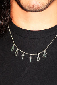 Bottom Charm Exist Necklace - Silver