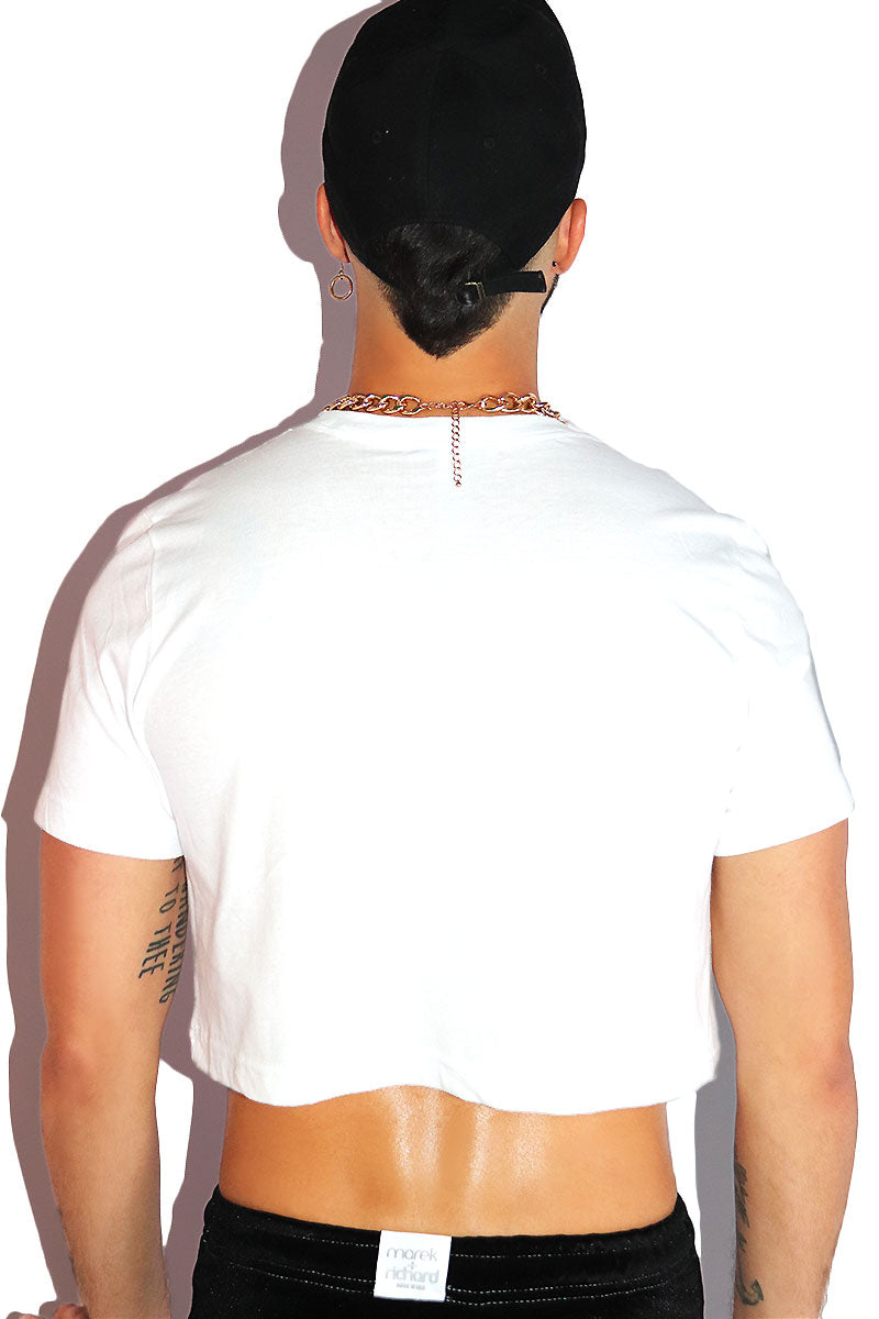 I'd Rather Be Bottoming Crop Tee- White