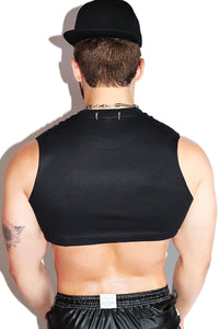 Bored and Horny Extreme Crop Tank- Black