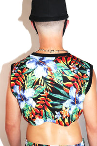 Bird of Paradise Extreme Crop Tank- Black