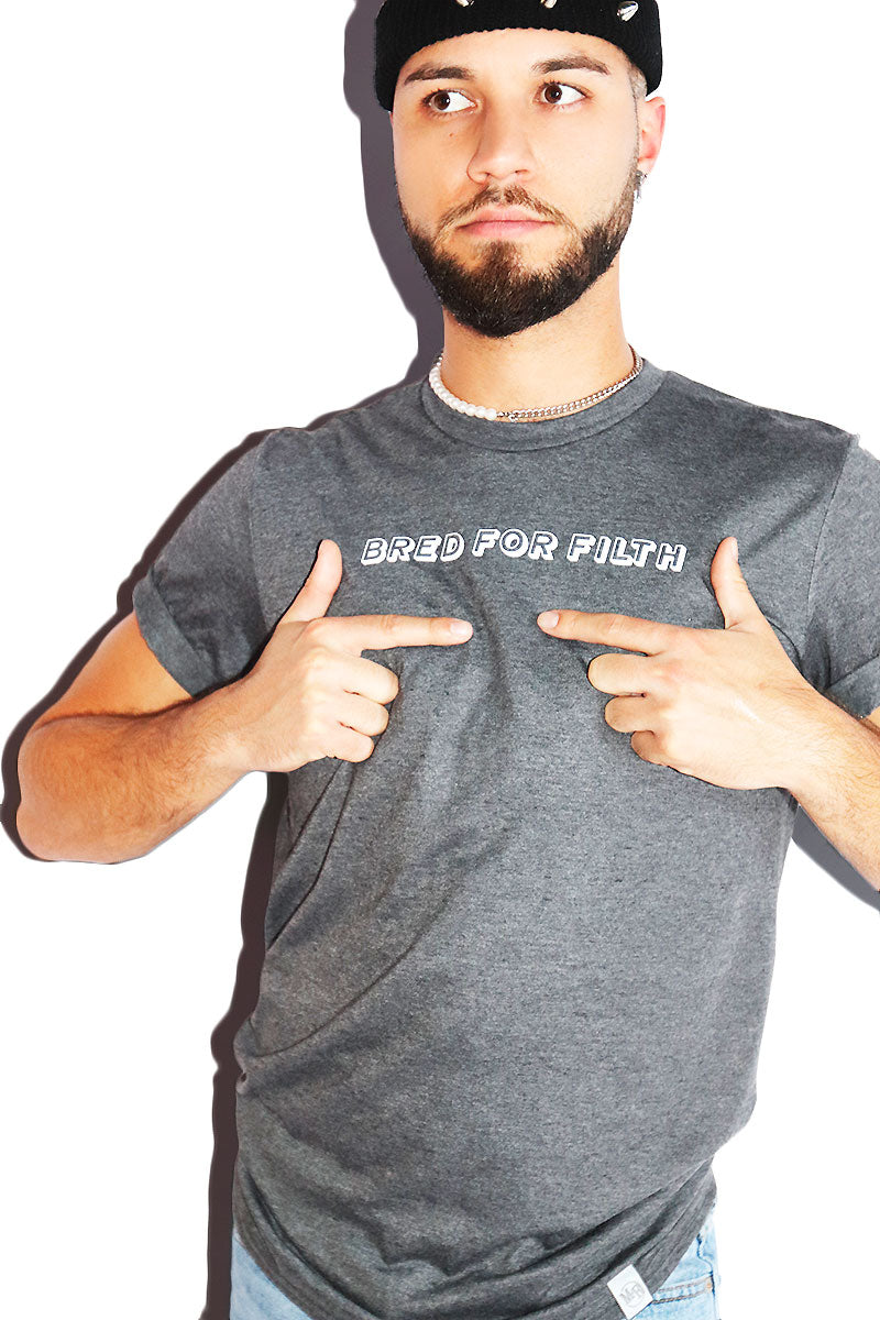 Bred For Filth Tee-Dark Charcoal