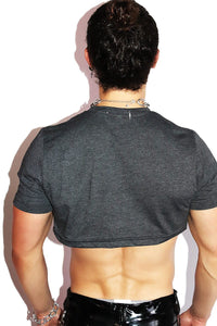 Bruja Extreme Crop Tee-Dark Charcoal