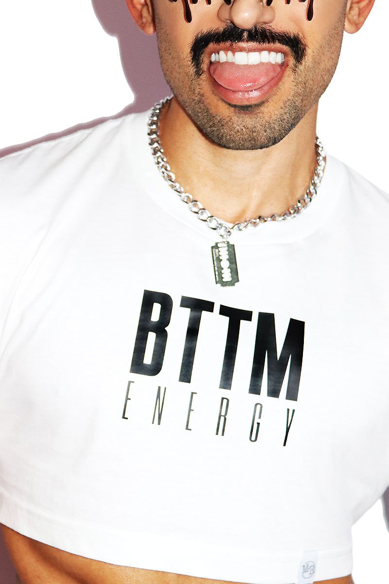 Bottom Energy Extreme Crop Tee-White