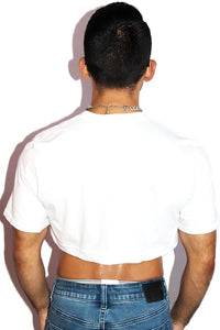 Bottom Energy Extreme Crop Tee-White