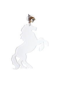 Buck Wild Acrylic Single Earring-Clear