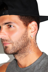 Buck Wild Acrylic Single Earring-Clear