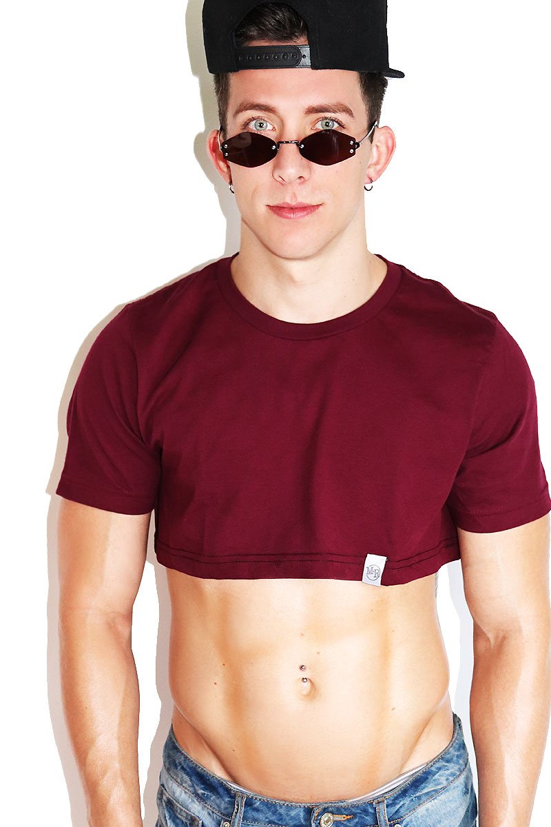 Core Extreme Crop Tee-Burgundy