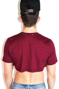 Core Extreme Crop Tee-Burgundy