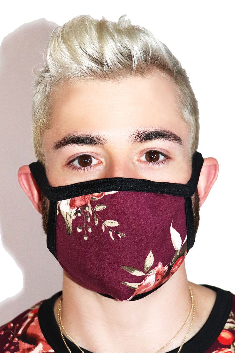 Mojave Rose Face Mask- Black