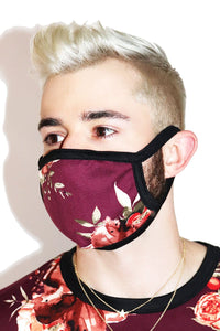 Mojave Rose Face Mask- Black