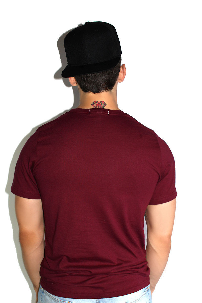 Core Crewneck Tee-Burgundy