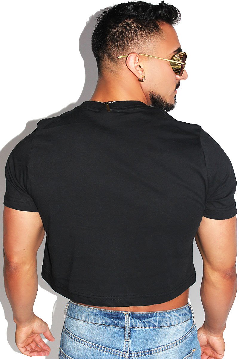 Bussy On Fire Crop Tee-Black