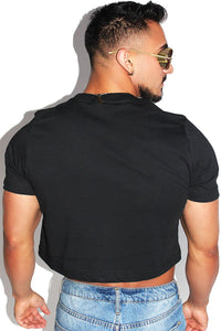Bussy On Fire Crop Tee-Black