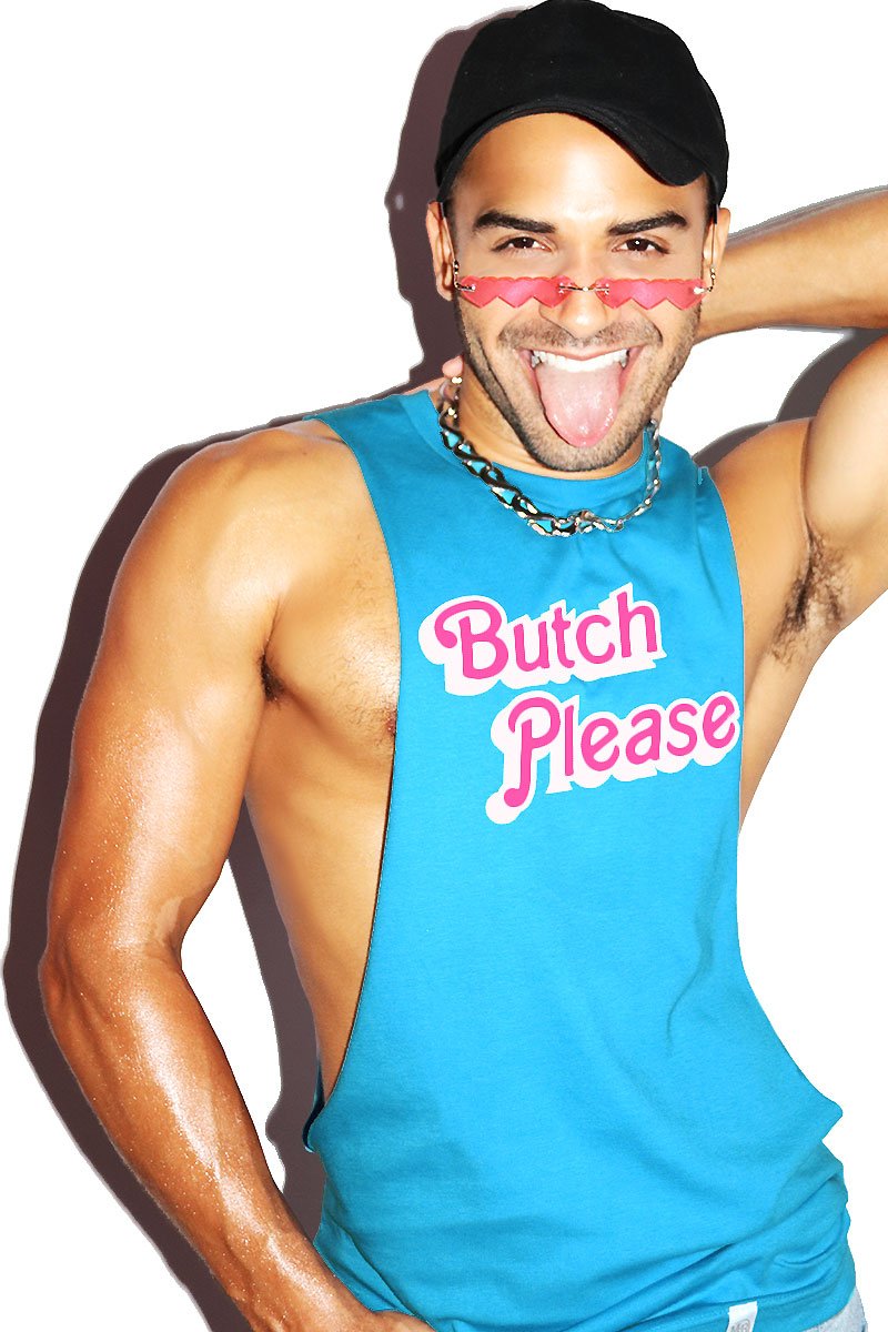 Butch Please Low Arm Tank- Blue