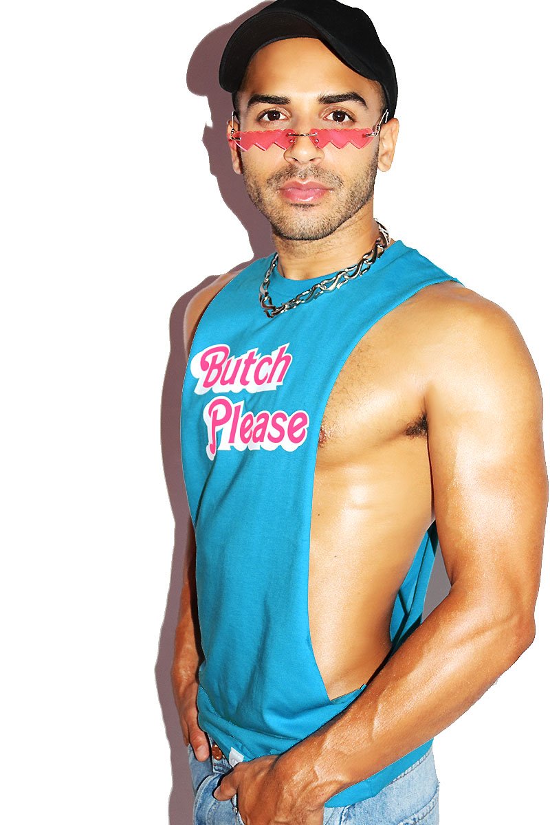 Butch Please Low Arm Tank- Blue