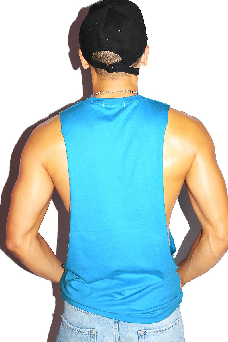 Butch Please Low Arm Tank- Blue