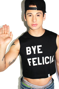 Bye Felicia Crop Tank-Black