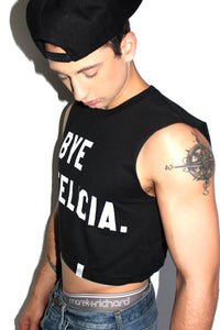 Bye Felicia Crop Tank-Black