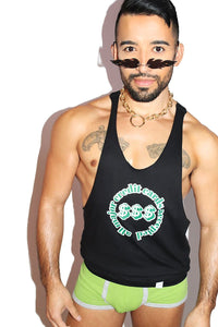 All Credit Cards Accepted String Tank- Black