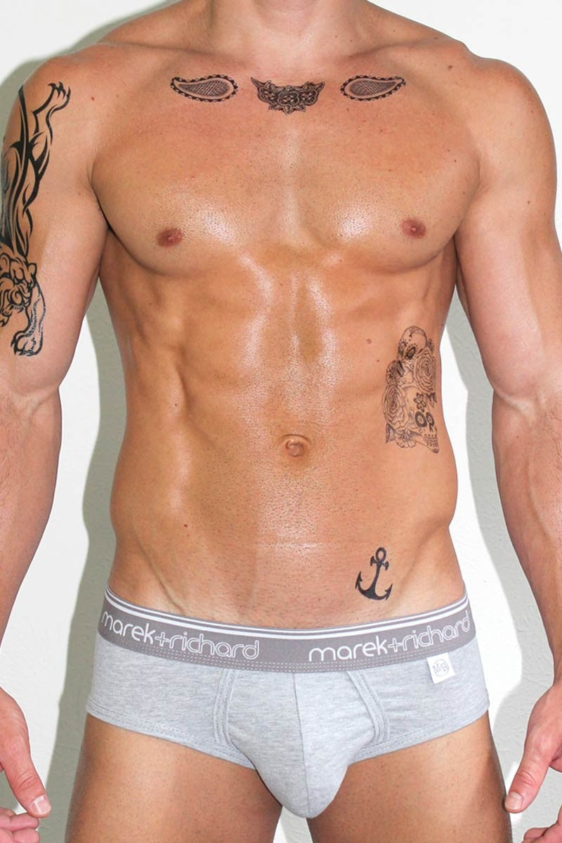 Core Open Back Brief-Grey
