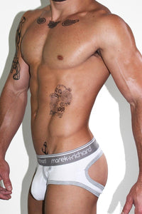 Core Open Back Brief-White