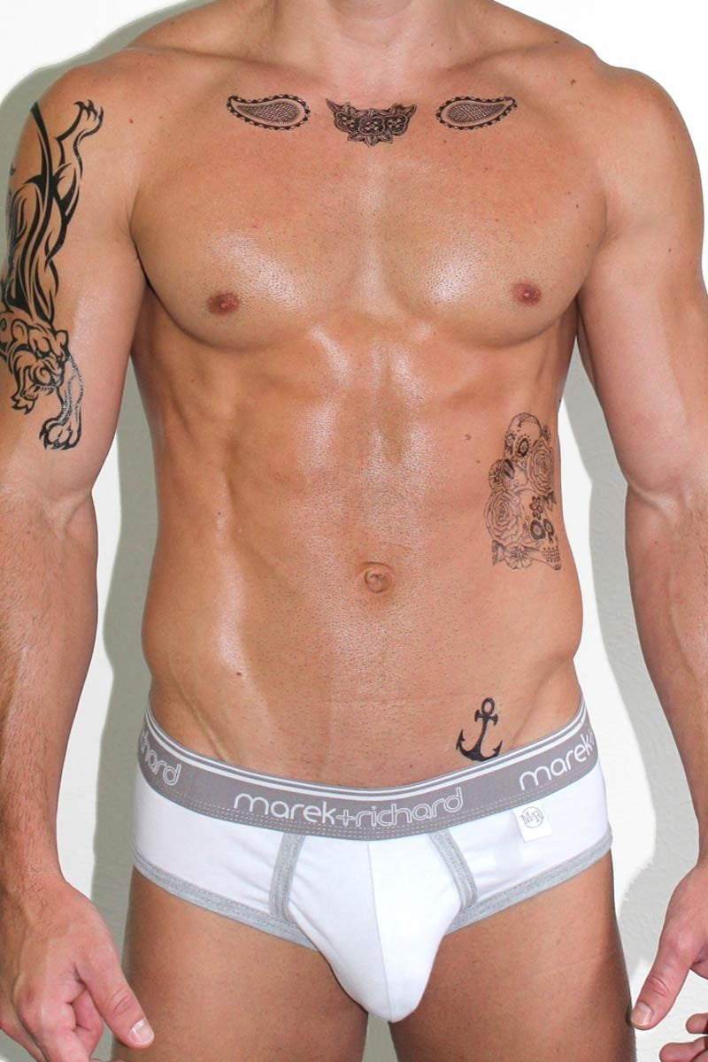 Core Open Back Brief-White