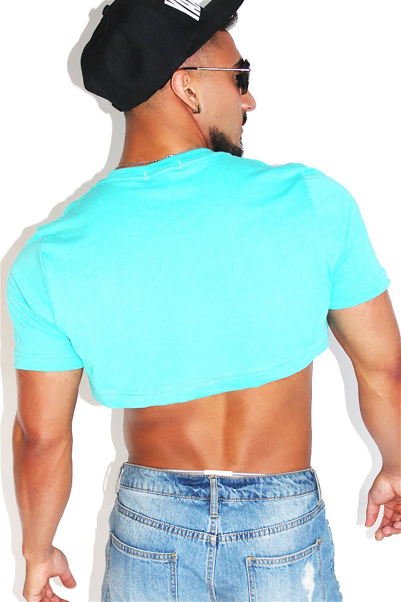 Living Desert Extreme Crop Tee-Teal
