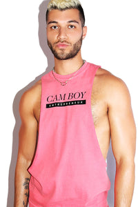 Cam Boy Vintage Low Arm Shedder Tank- Red