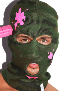 Camo Fag Ski Mask Beanie- Green