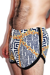 Capri Running Shorts- Navy