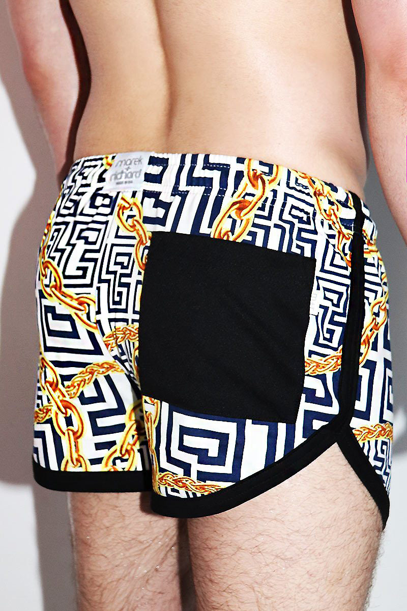 Capri Running Shorts- Navy