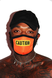 Caution Face Mask- Orange