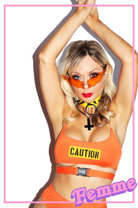 Caution Bandeau Cami- Orange