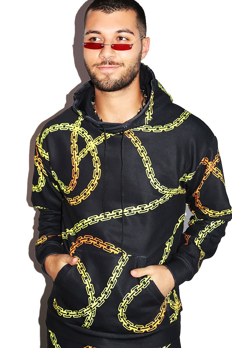 Crooks and castles 2025 black and gold hoodie