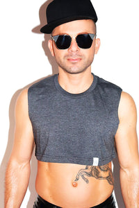Core Extreme Crop Tank-Dark Charcoal
