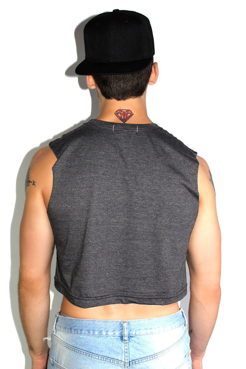 Core Crop Tank-Dark Charcoal