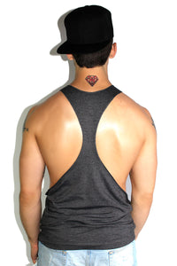 Core String Tank-Dark Charcoal