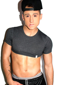 Core Extreme Crop Tee-Dark Charcoal