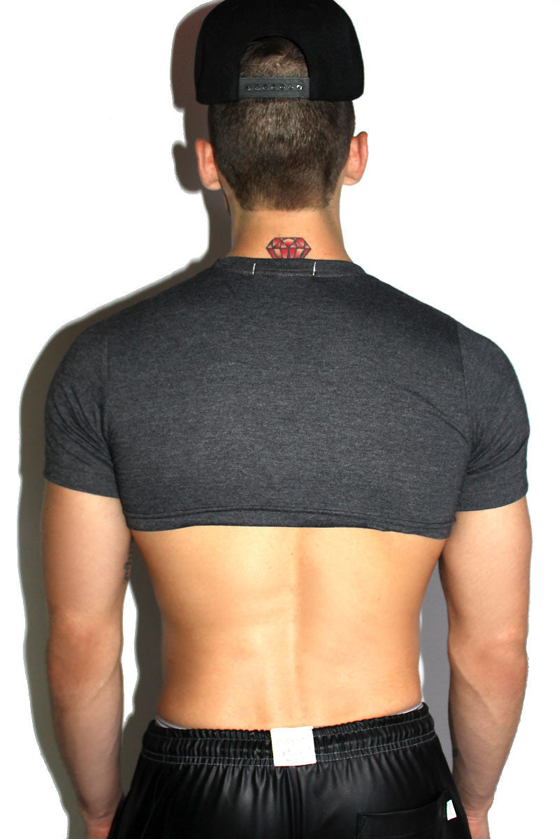 Core Extreme Crop Tee-Dark Charcoal