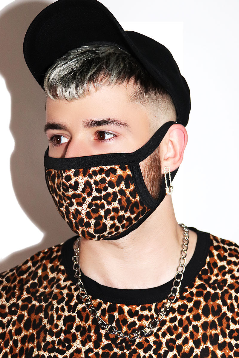 Cheetah Please Face Mask- Black