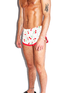 Cherry Bomb Shorty Shorts- White