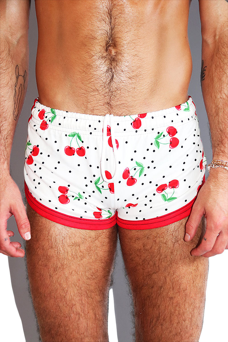 Cherry Bomb Shorty Shorts- White