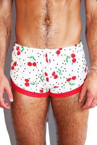 Cherry Bomb Shorty Shorts- White