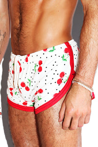 Cherry Bomb Shorty Shorts- White