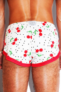 Cherry Bomb Shorty Shorts- White