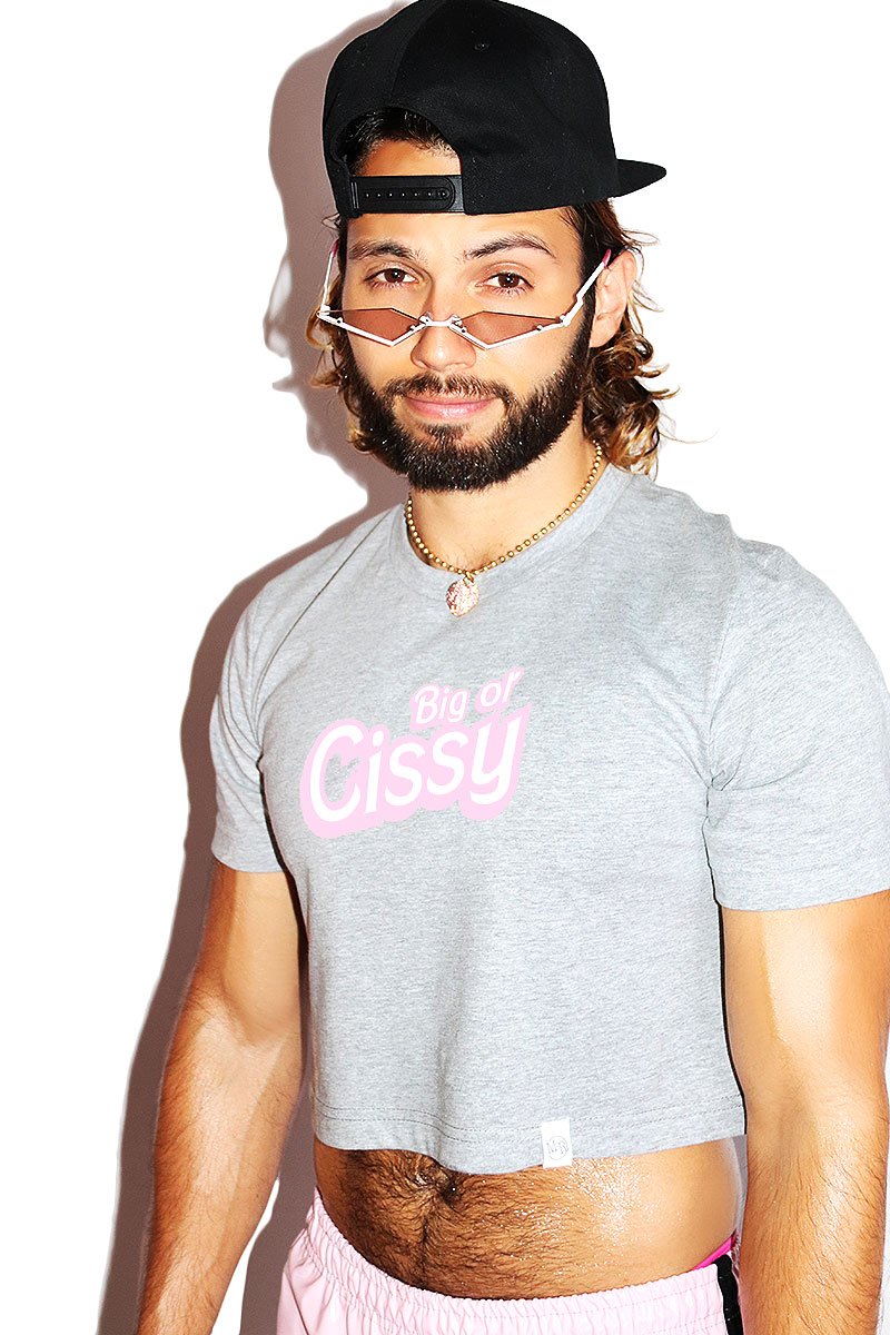 Big Cissy Crop Tee- Grey