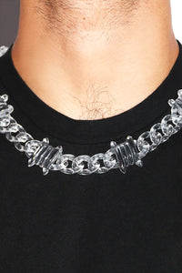 Acrylic Barbwire Necklace - Clear